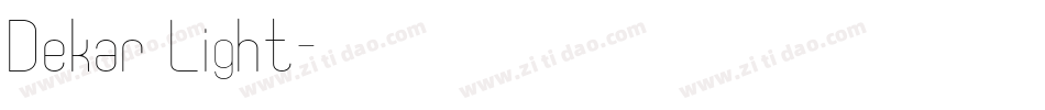 Dekar Light字体转换